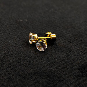 Diamond Cut Men's Gold Studs