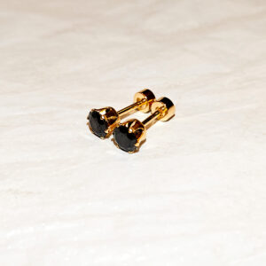Diamond Cut Men's Black Studs