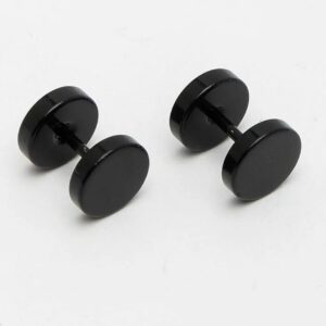 Men's Dumbell Studs (Black)