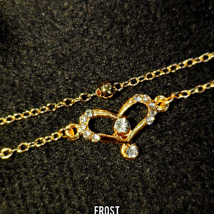 Diamond Studded Double Layer Chain Bracelet