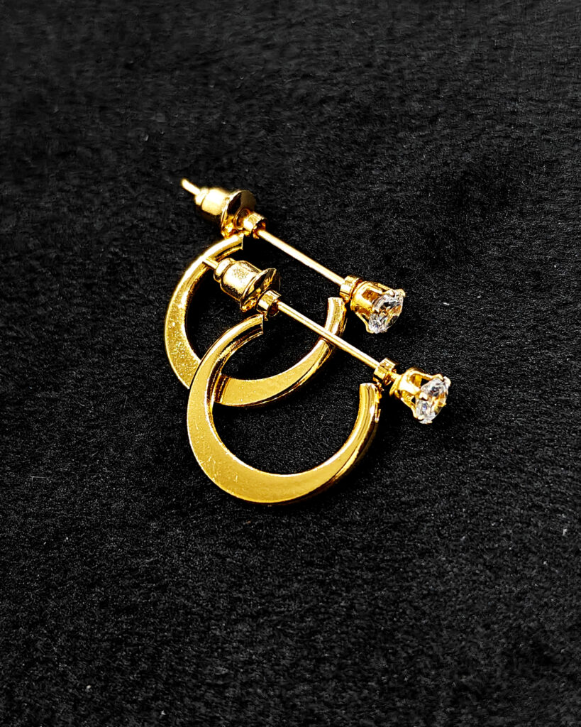 Buy Premium & Luxury Jewellery For All || Anti Tarnish Stainless Steel Cubic Zirconia Studded Kundal Baali
