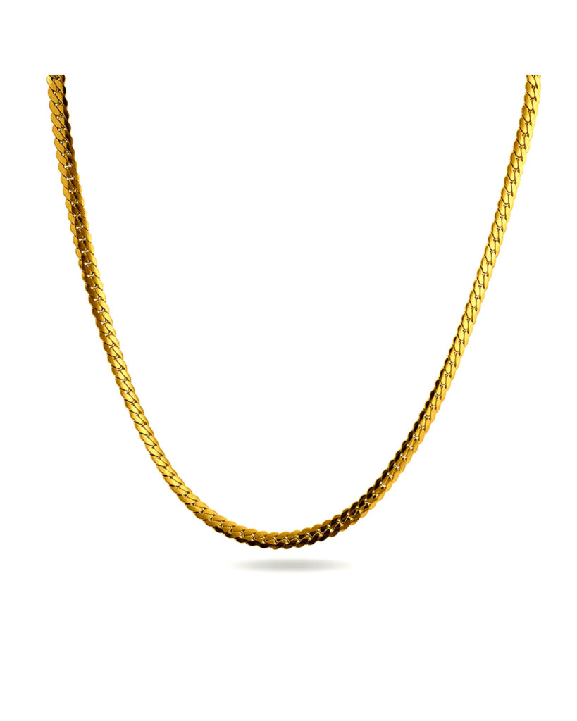 Buy Premium & Luxury Jewellery For All || Anti Tarnish Stainless Steel Flat Cuban Link Chain